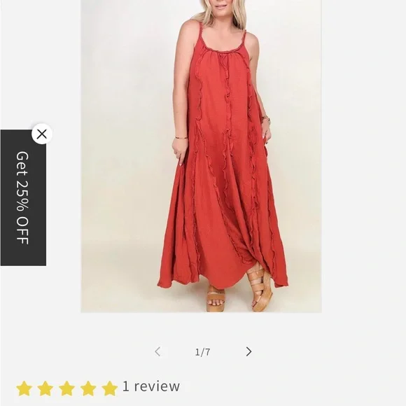 Ruffle maxi with pockets - Picture 4 of 4